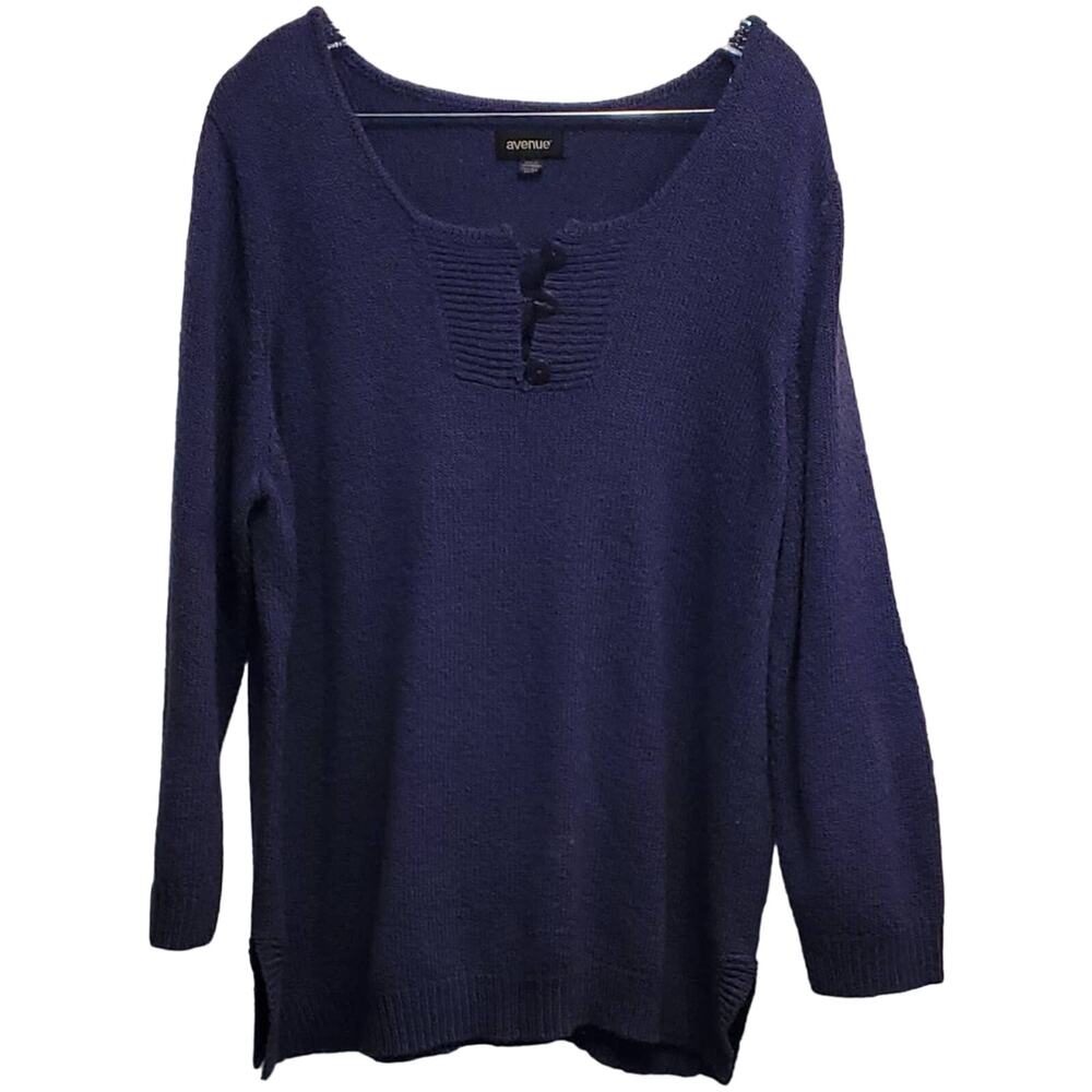 AVENUE Women's Purple Knit Pullover Sweater Plus Size 22/24